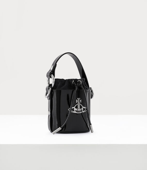 Vivienne Westwood Shiny Patent Mini Daisy Bag in BLACK